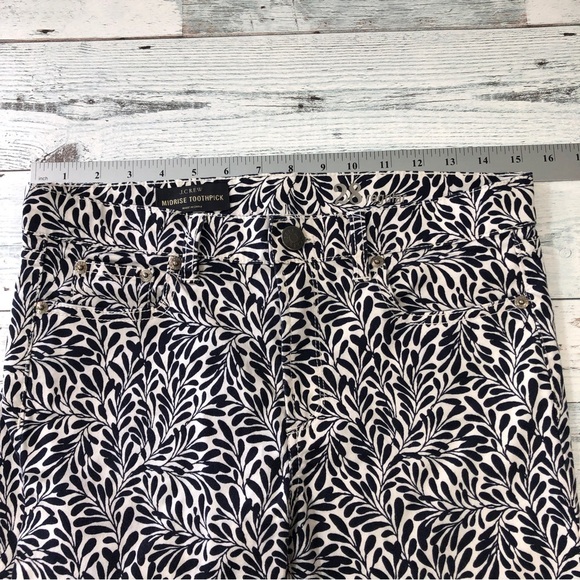 J.Crew Midrise Toothpick Fern Print Skinny Jean 28 - Picture 8 of 11